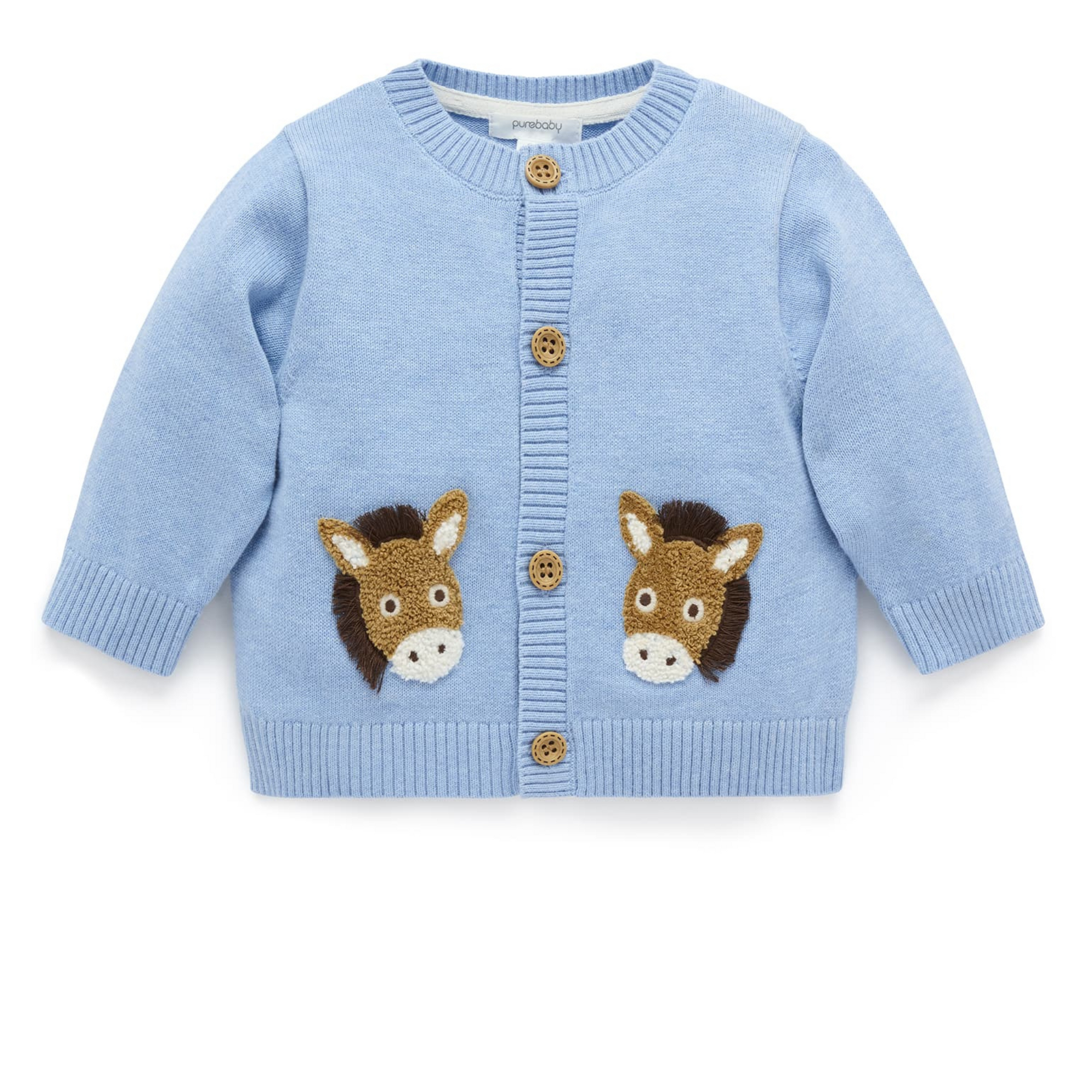 Purebaby Fiesta Friends Cardigan - Caribbean Melange