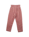 Bebe Rose Cord Paperbag Pants - Dusky Pink