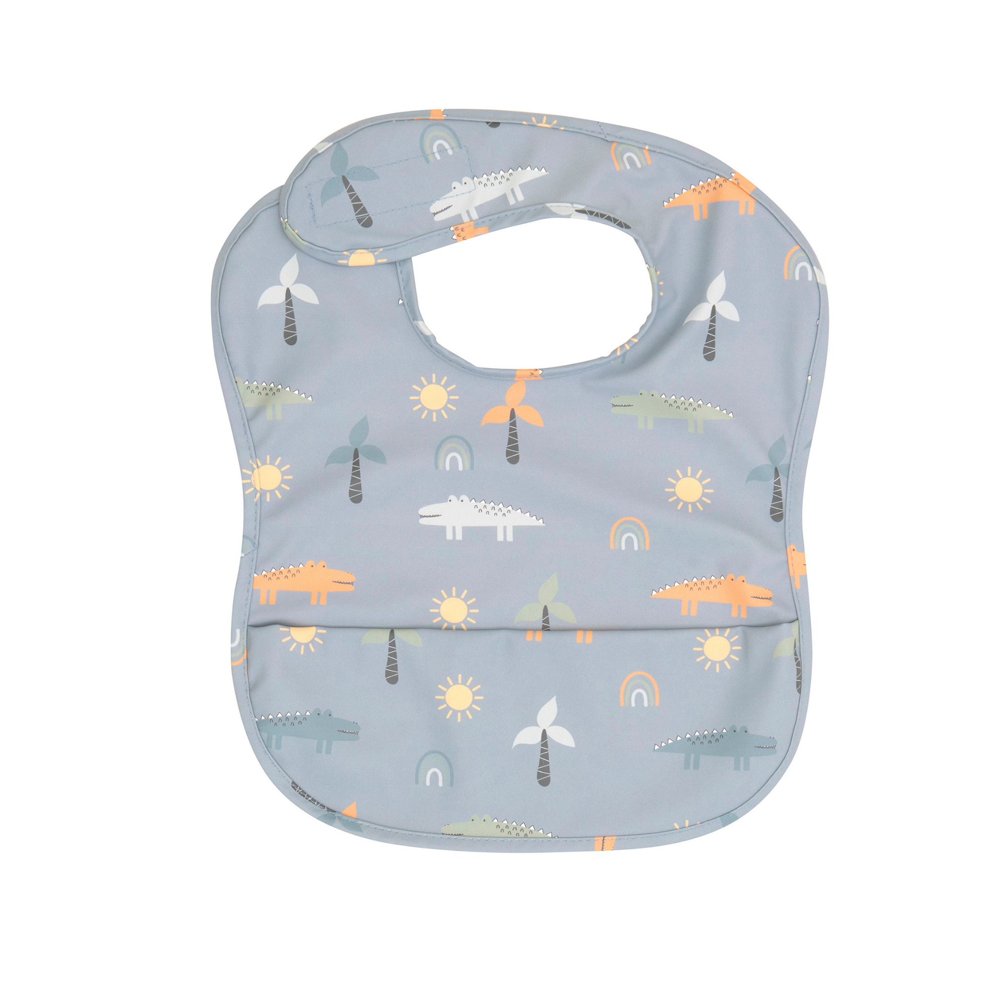 All 4 Ella Recycled Pouch Bib - Crocodile