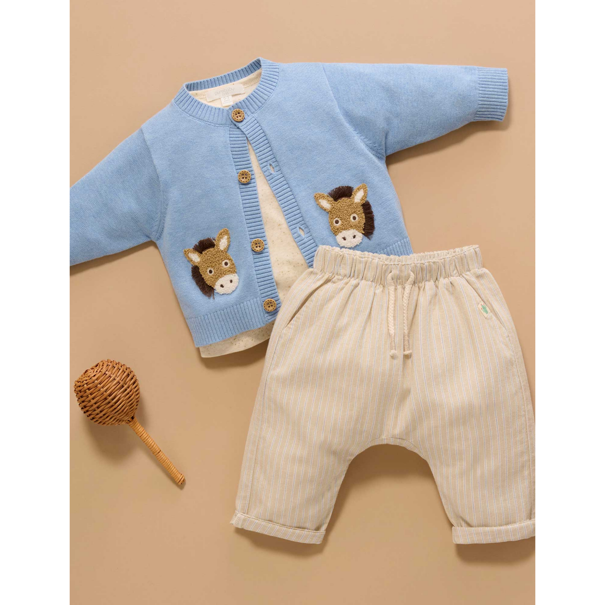 Purebaby Fiesta Friends Cardigan - Caribbean Melange