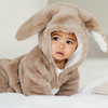 Fox &amp; Finch Latte Faux Fur Bunny Onesie - Latte