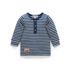 Purebaby Henley Waffle Top - Blueberry Stripe