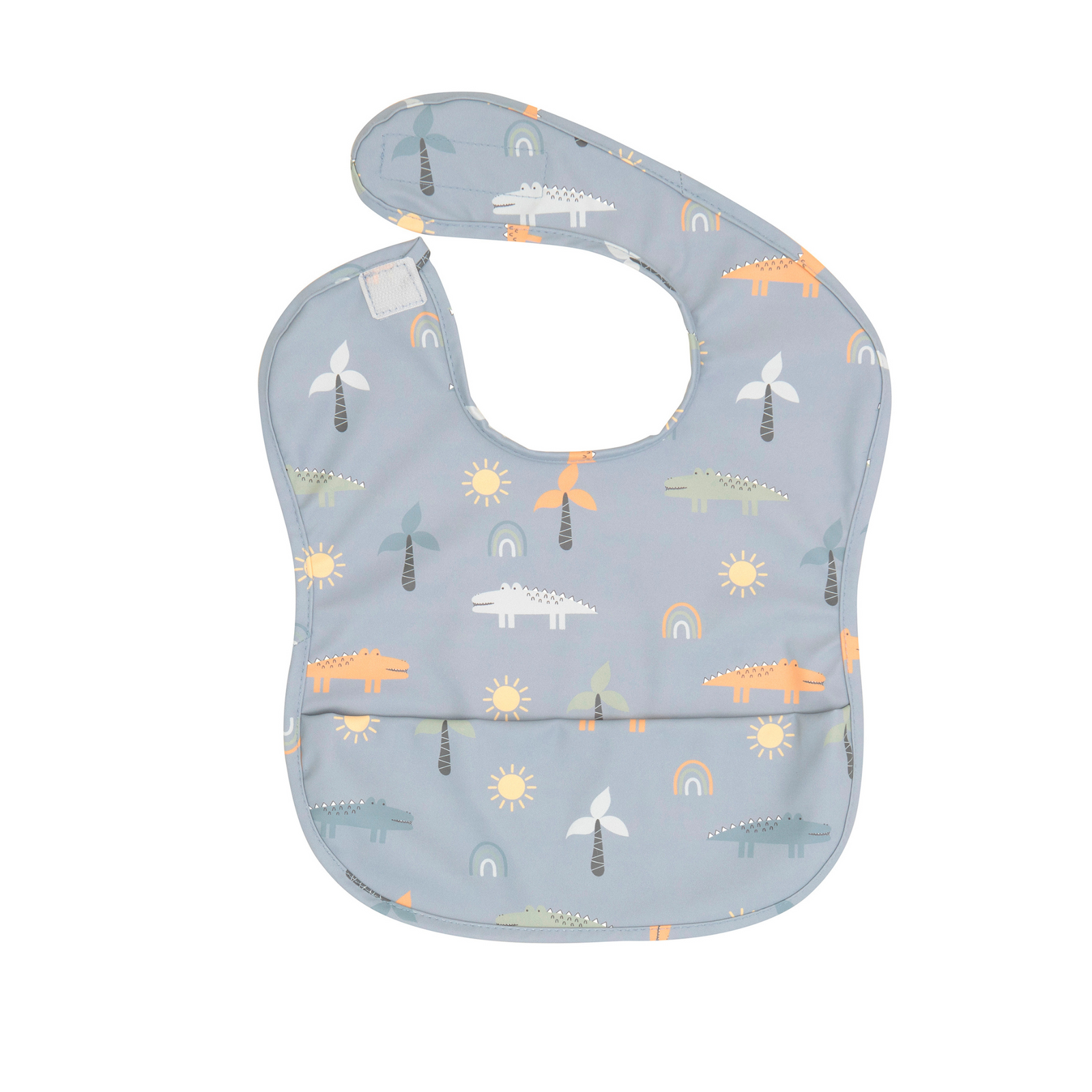 All 4 Ella Recycled Pouch Bib - Crocodile