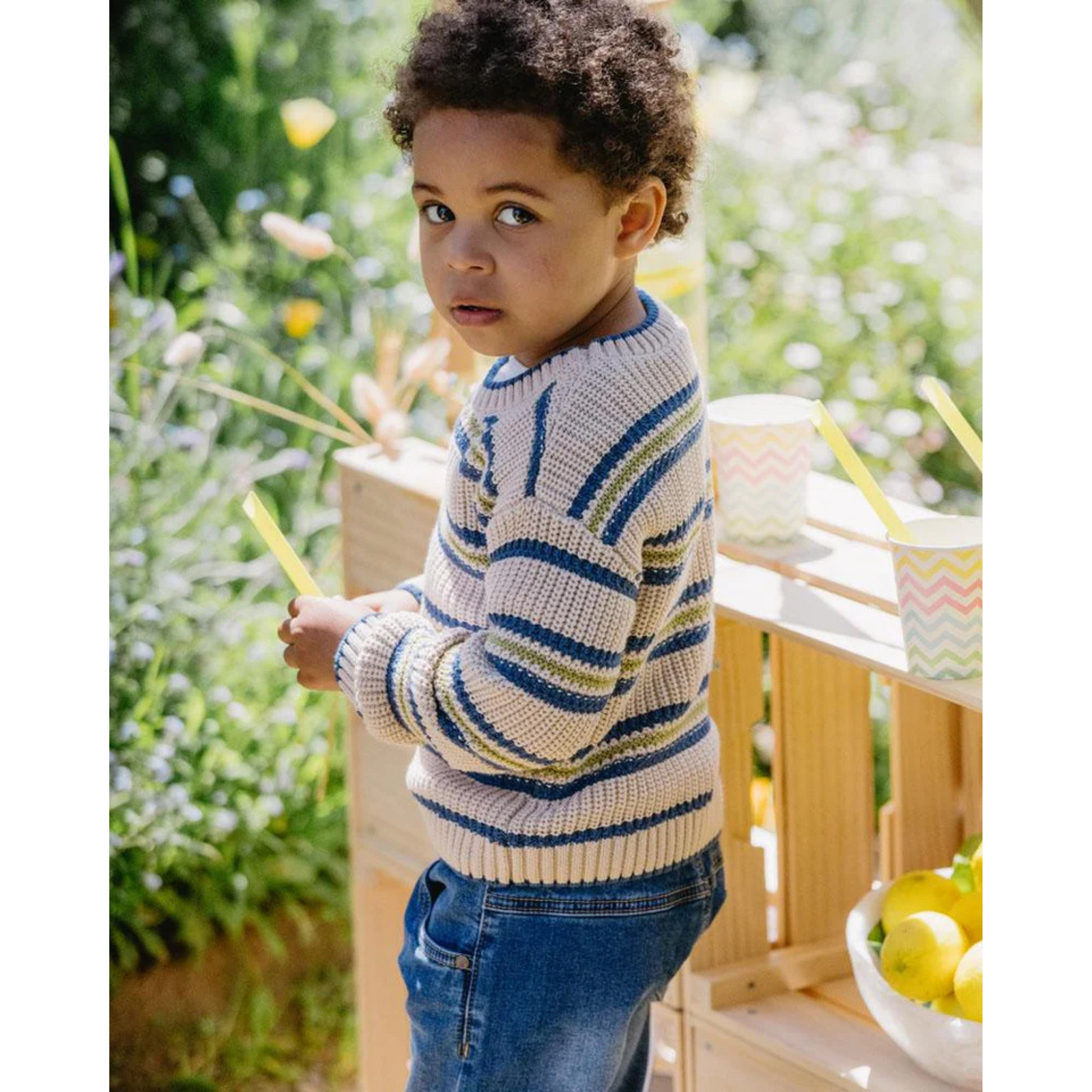 Fox & Finch High Flyer Stripe Jumper - Multi