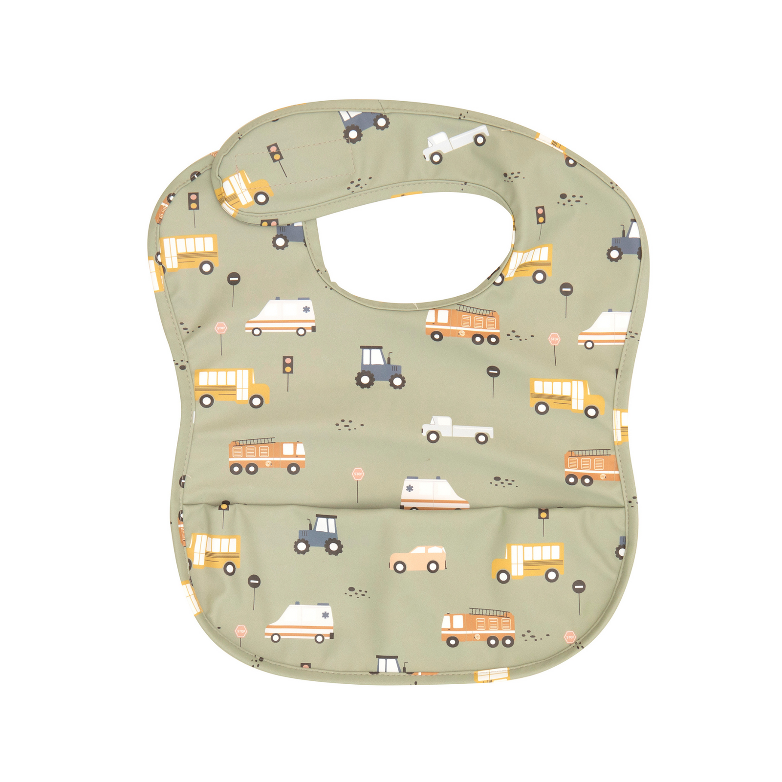 All 4 Ella Recycled Pouch Bib - Trucks