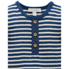 Purebaby Henley Waffle Top - Blueberry Stripe