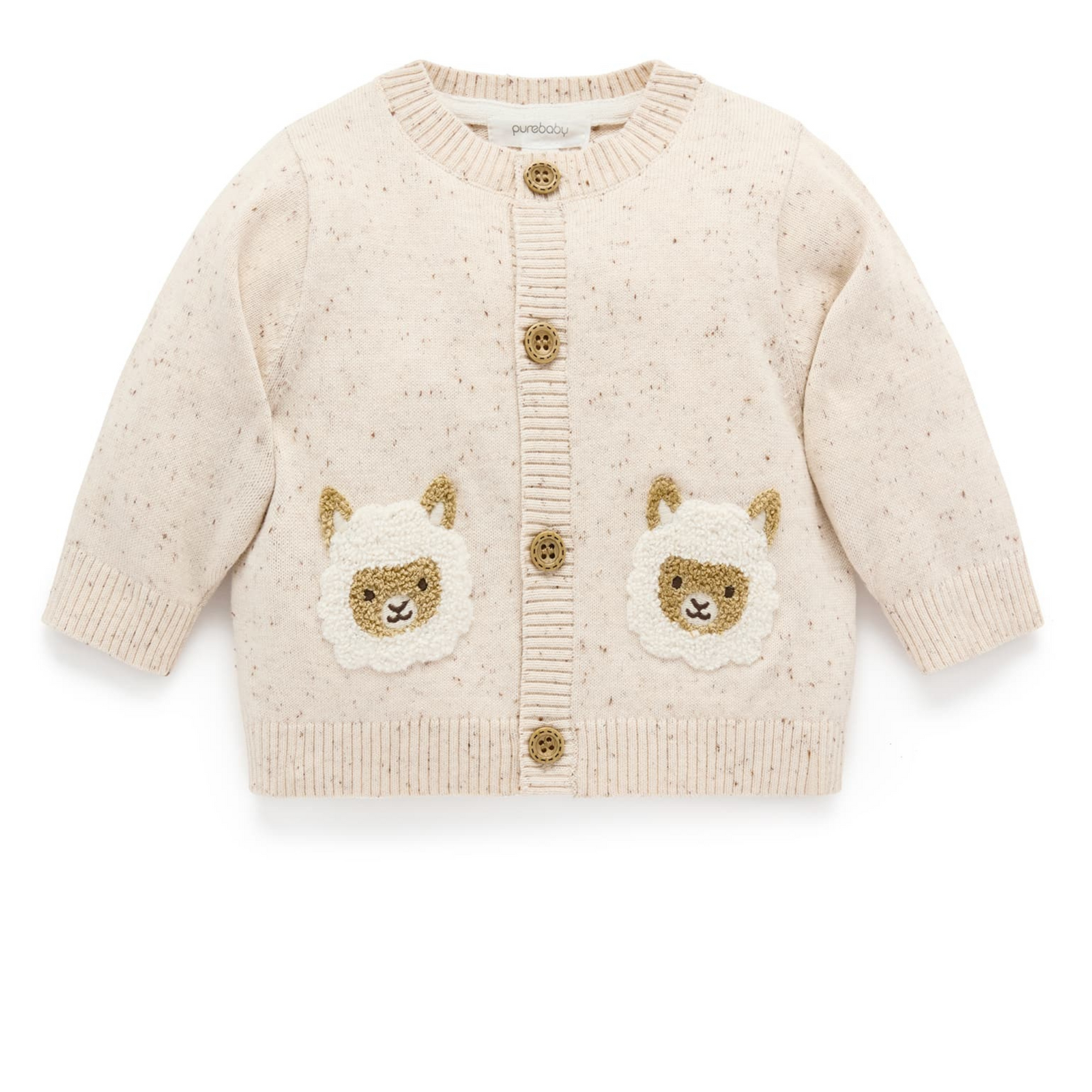 Purebaby Fiesta Friends Cardigan - Sand Neppy