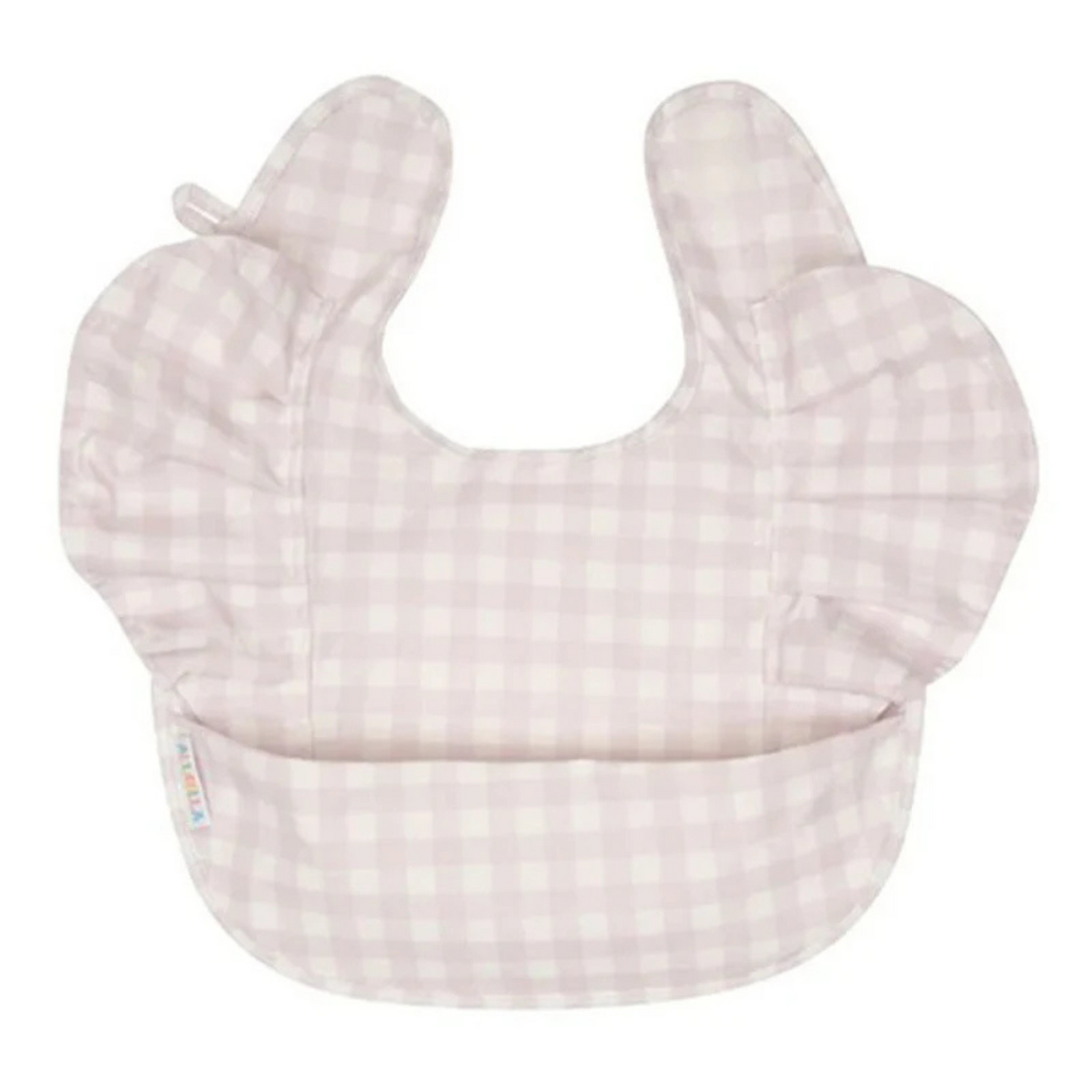 All 4 Ella Recycled Frills Bib - Gingham Lilac