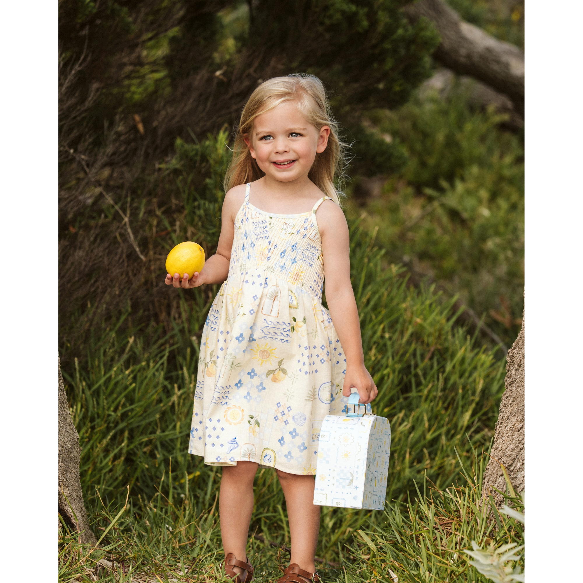 Fox &amp; Finch Piccolina Shirred Dress - Piccolina Print