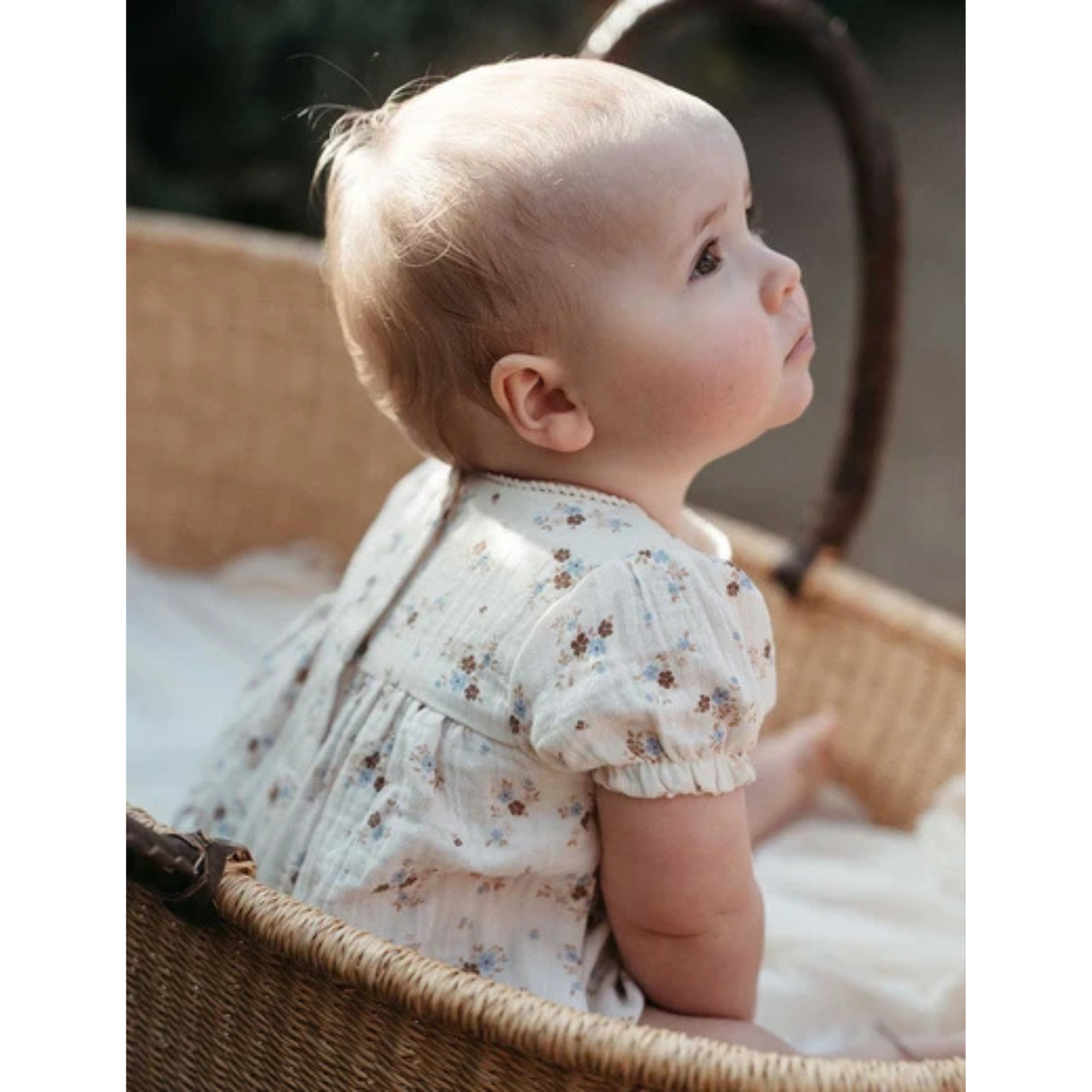 Purebaby Garden Floral Romper - Garden Ditsy Print