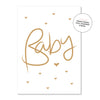 Just Smitten - Baby Card, gold hearts