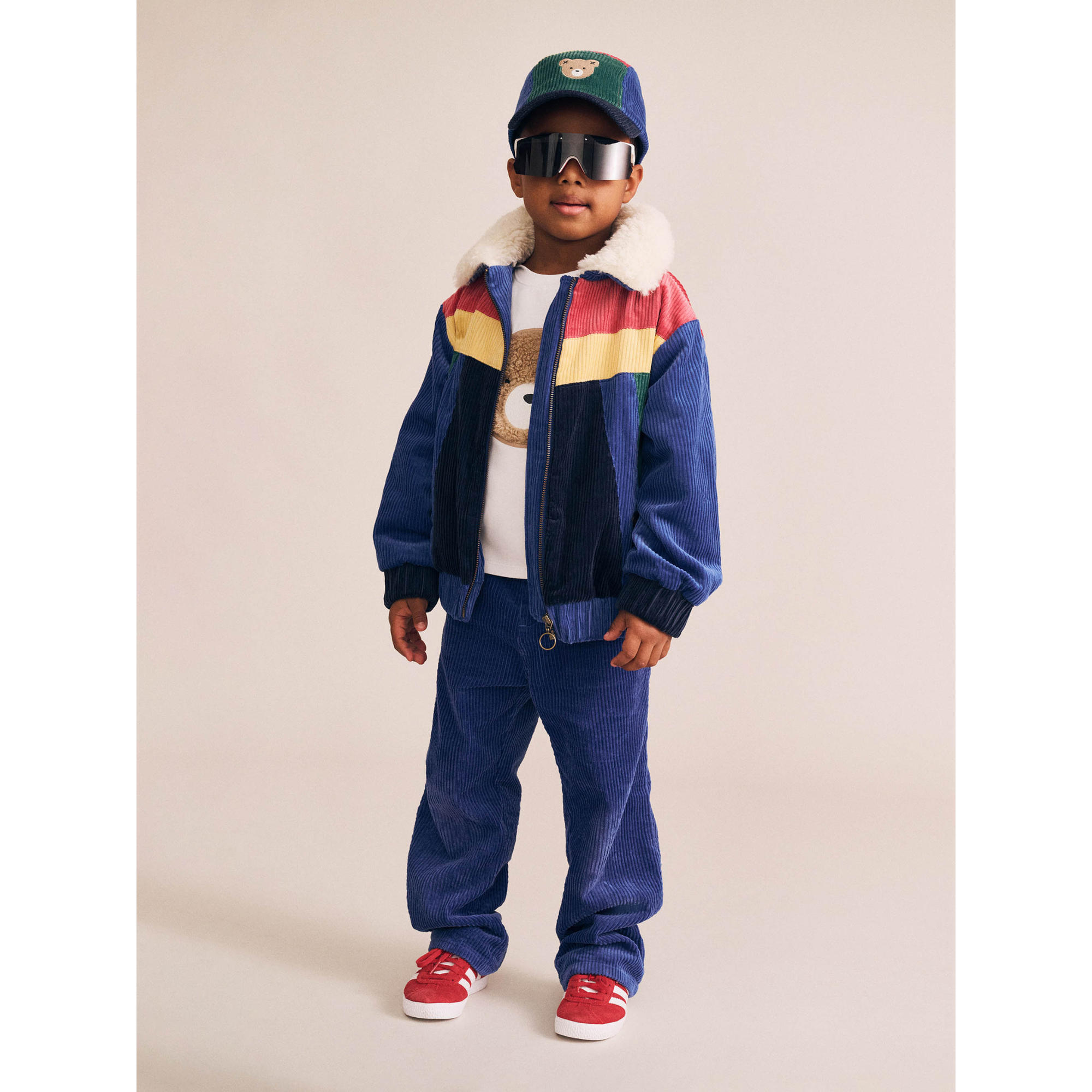 Huxbaby Cord Wide Leg Pant - Cobalt