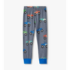 Hatley Monster Trucks Stretch Cotton Pajama Set - Folkstone Gray