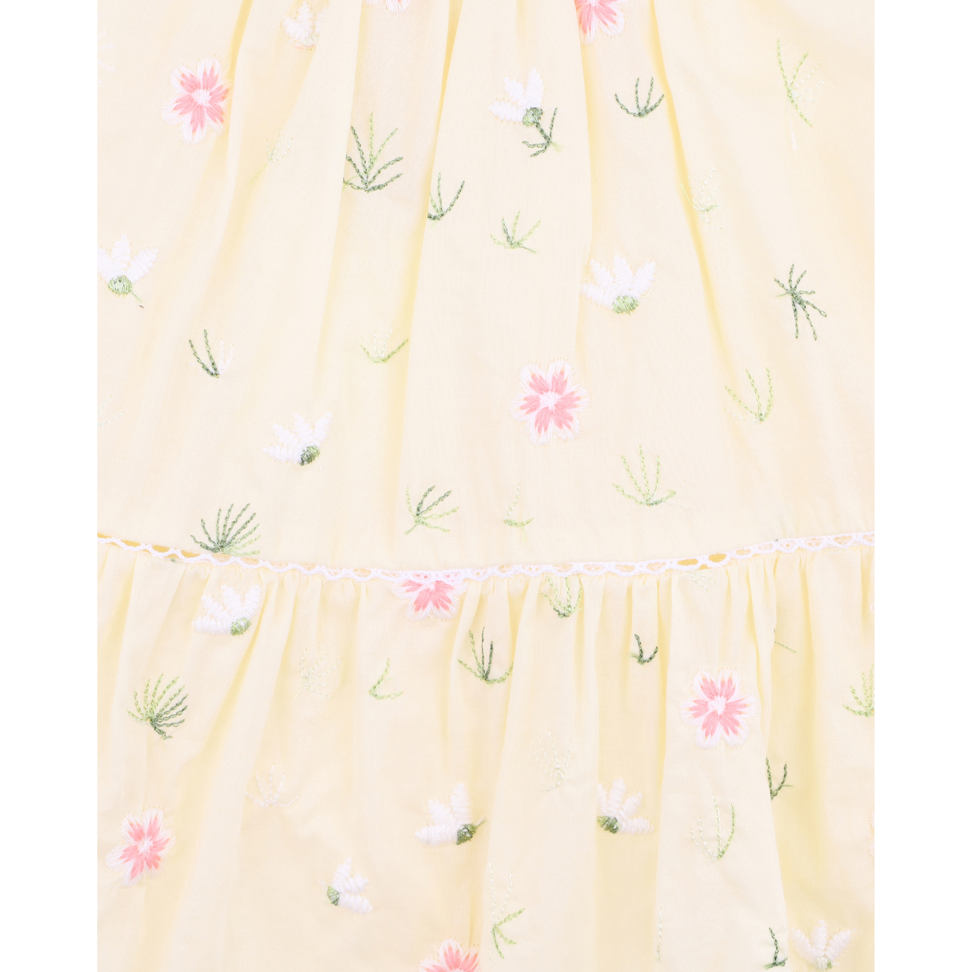Bébé Pia All Over Embroidery Dress - Lemon