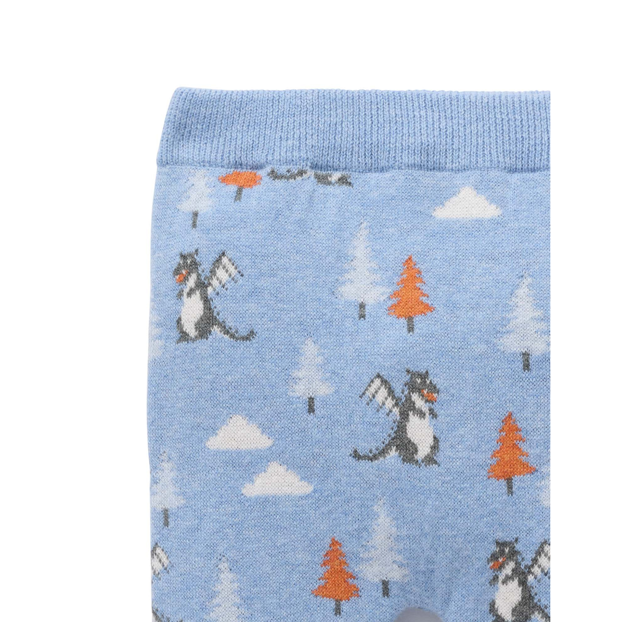 Purebaby Magical Forest Leggings - Forest Jacquard