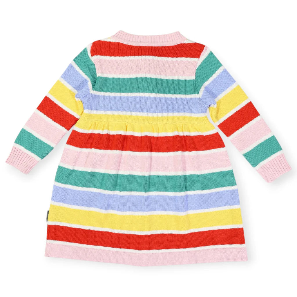 Korango Striped Knit Dress Yellow