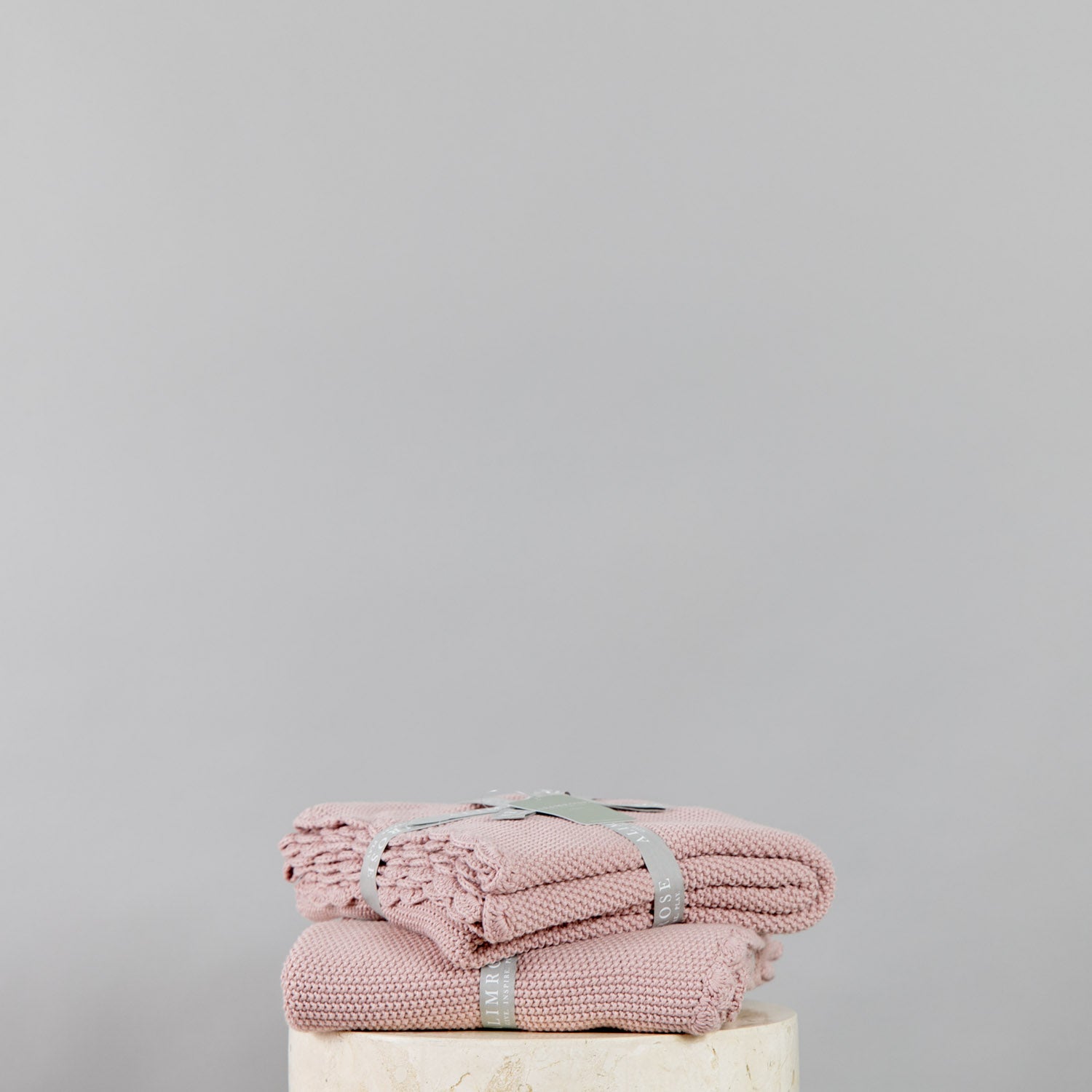 Alimrose Mini Moss Stitch Baby Blanket - Pink