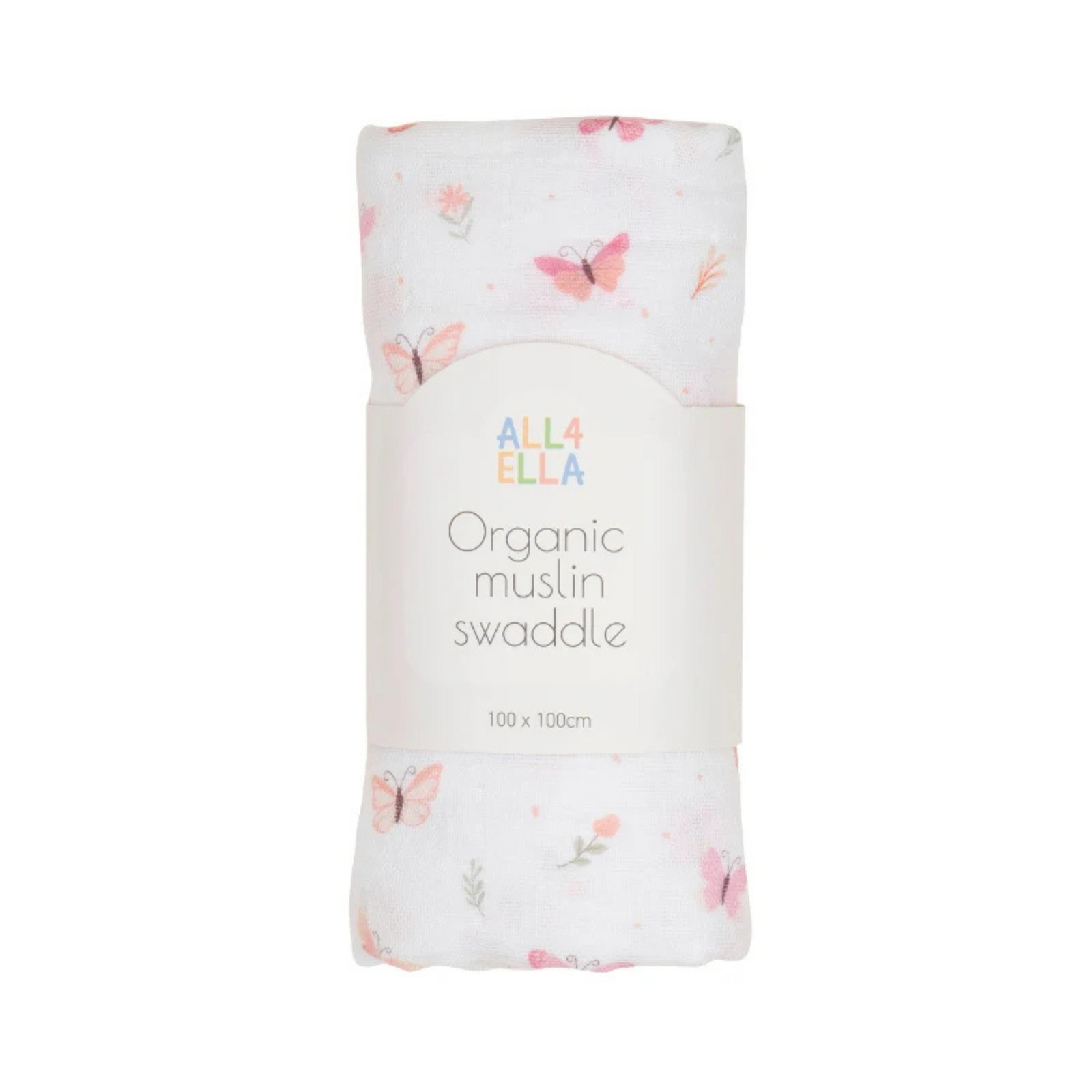 All 4 Ella Muslin swaddle - Sweet Butterfly