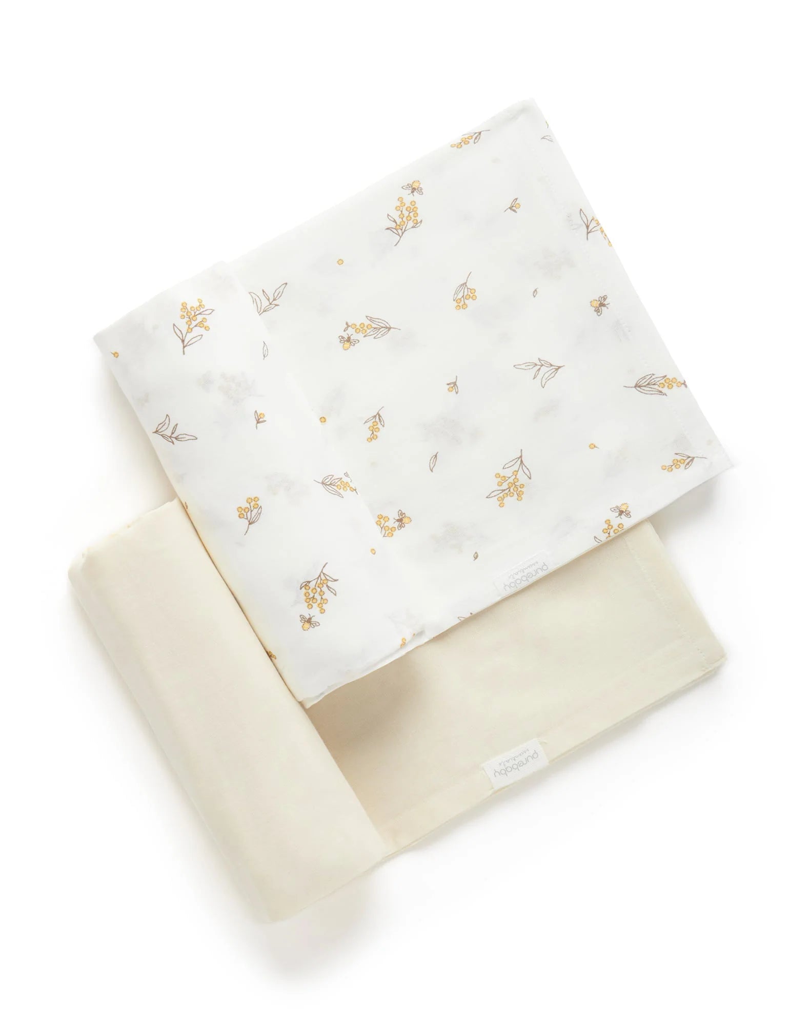 2 Pack Muslin Wrap - Wheat Wattle Bee