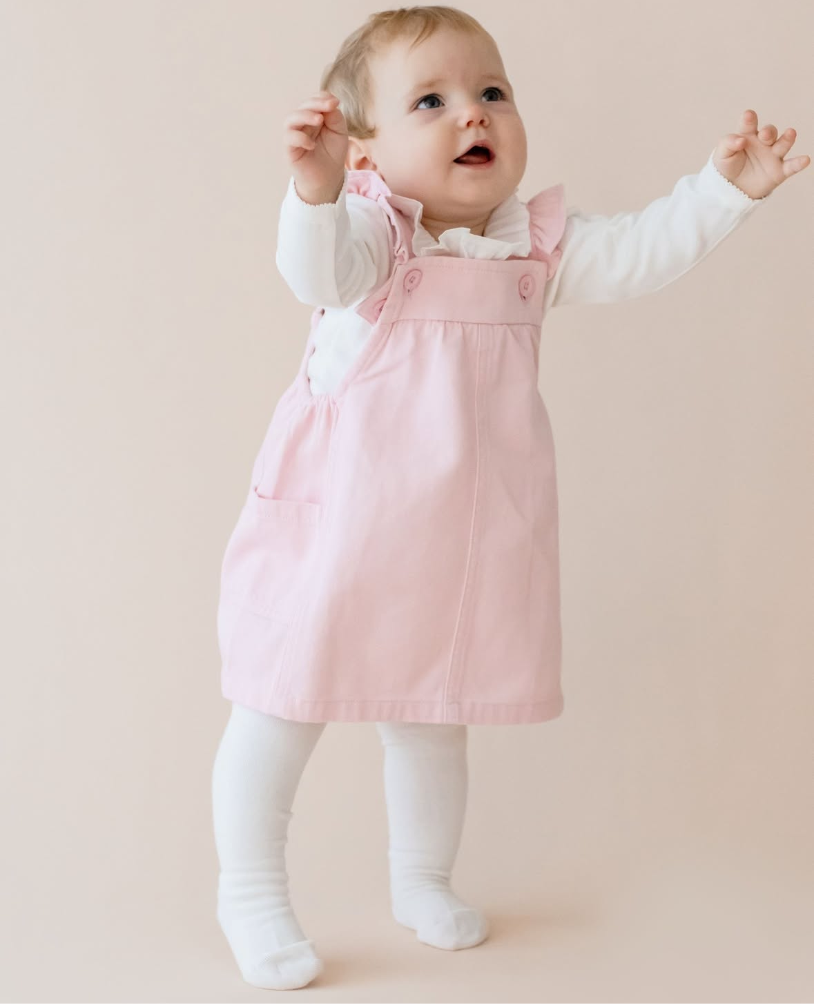 Marquise Pink Denim Frill Dress