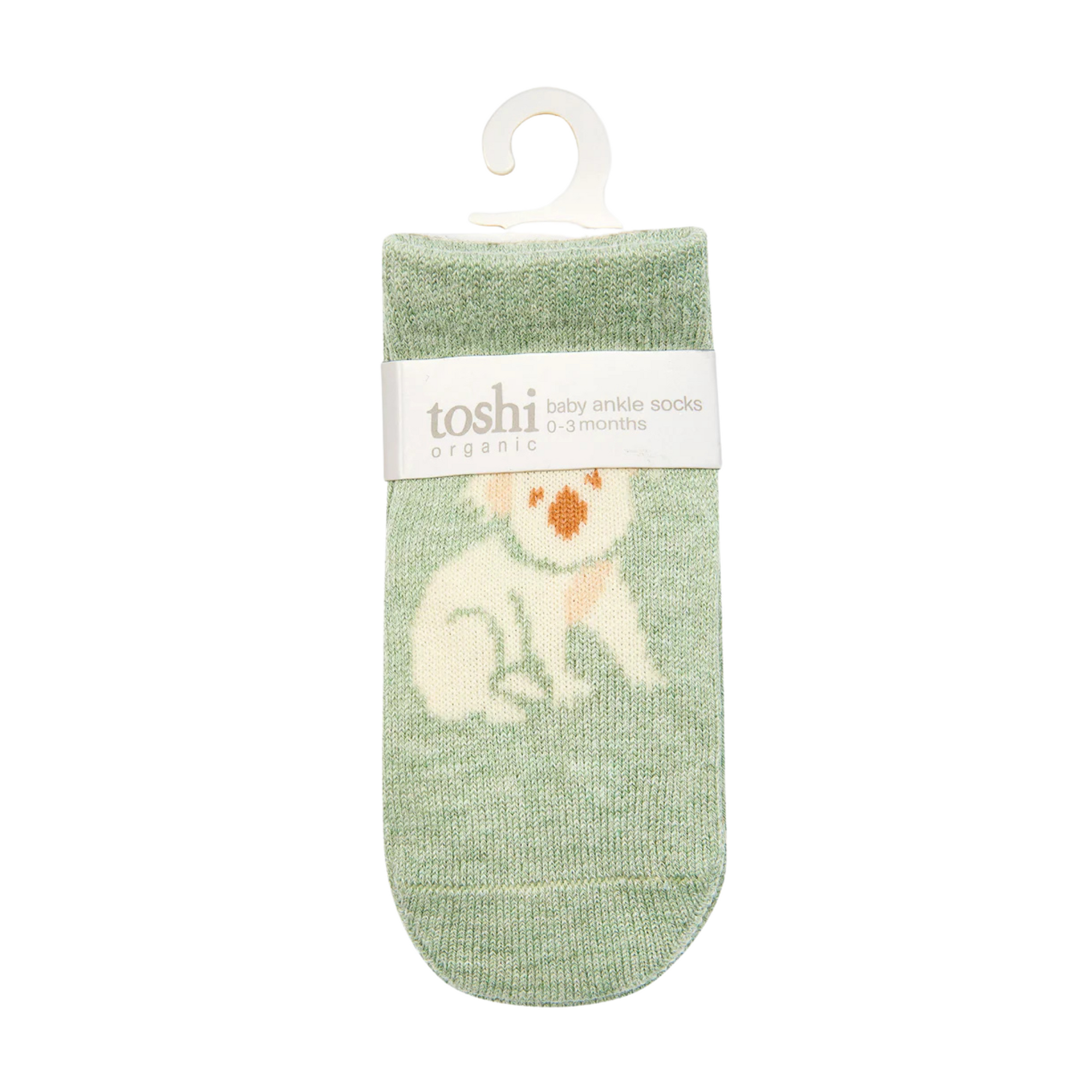 Toshi Organic Socks Ankle Jacquard - Koala