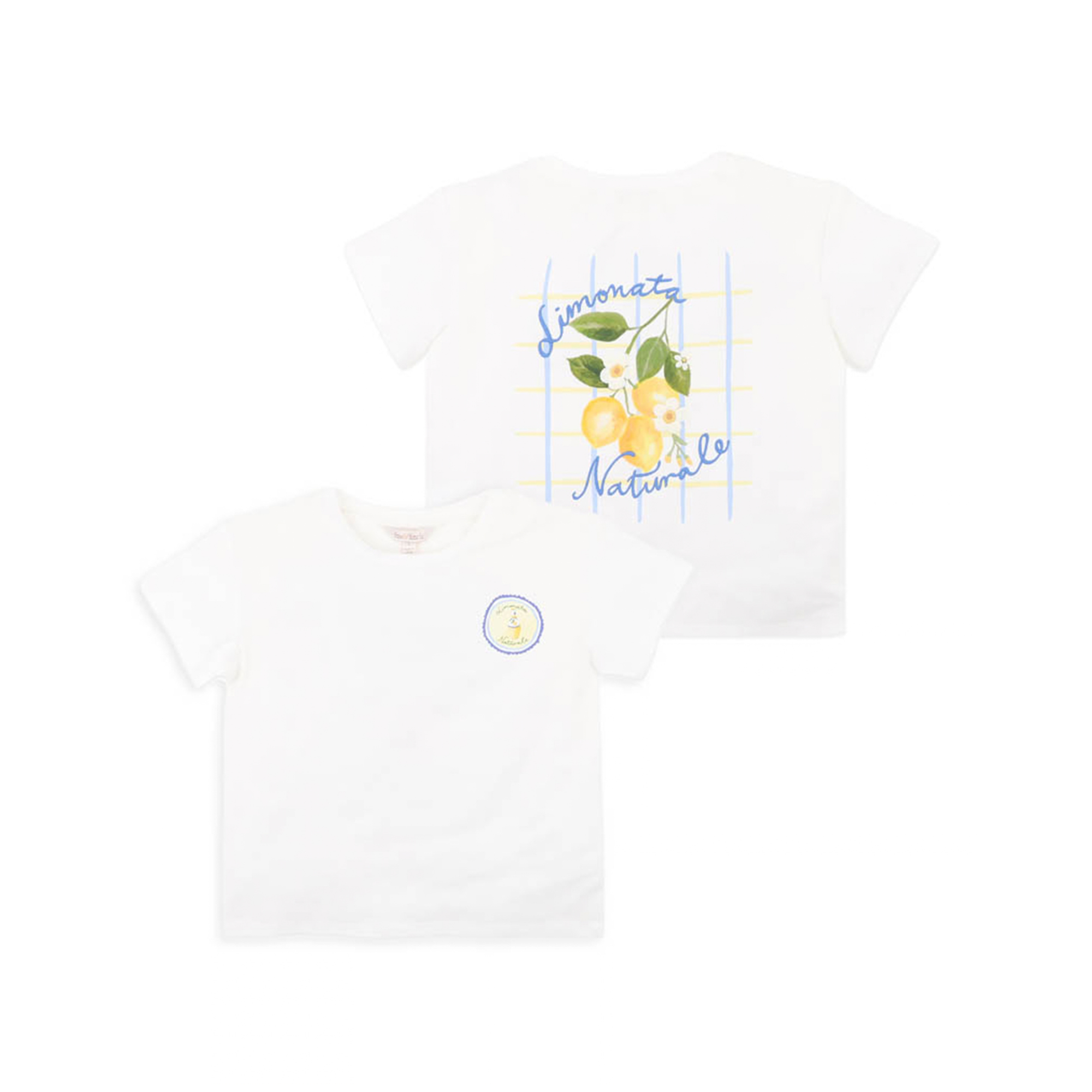 Fox &amp; Finch Piccolina Organic Limonata Tee - White