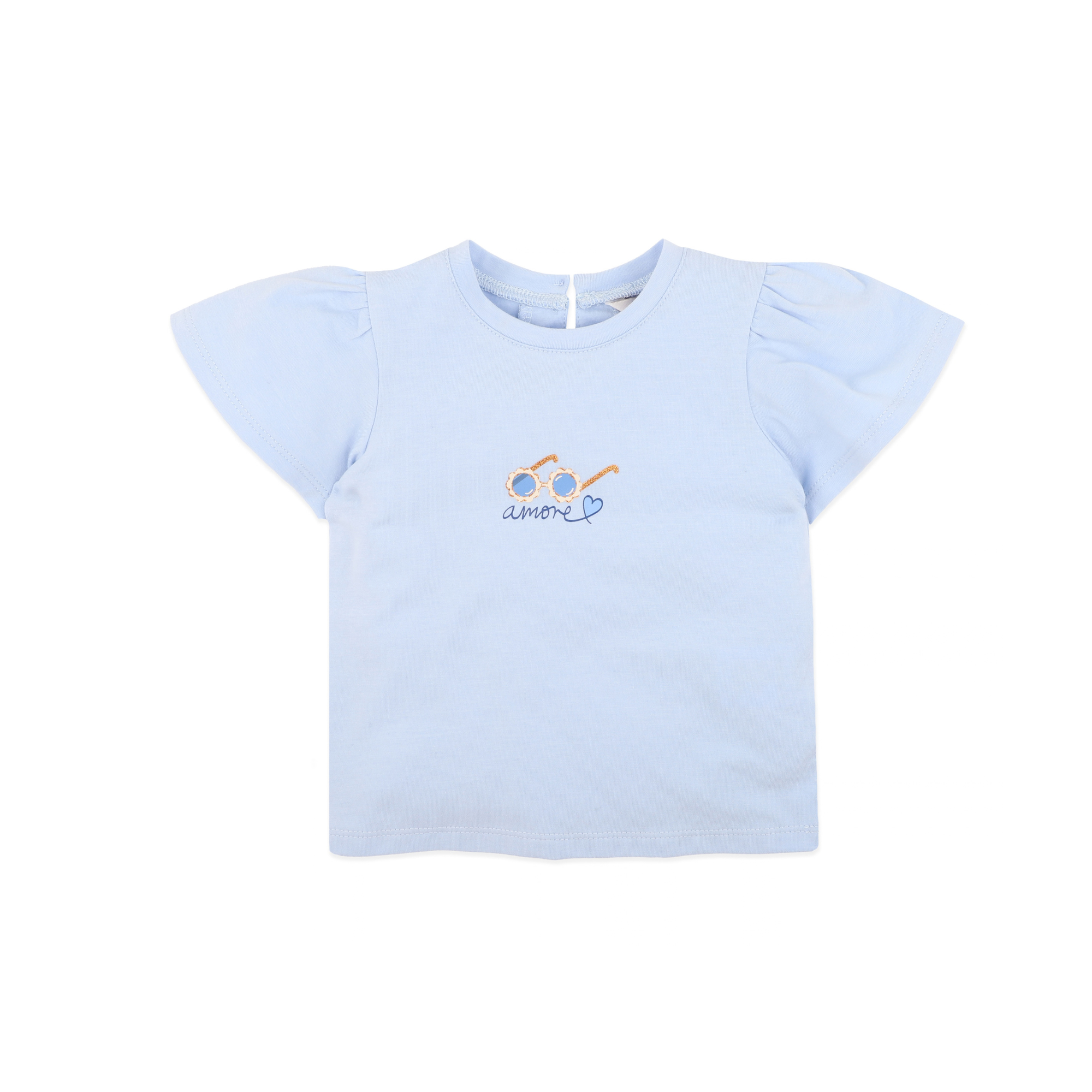 Fox &amp; Finch Piccolina Organic Sunglasses Tee - Soft Blue
