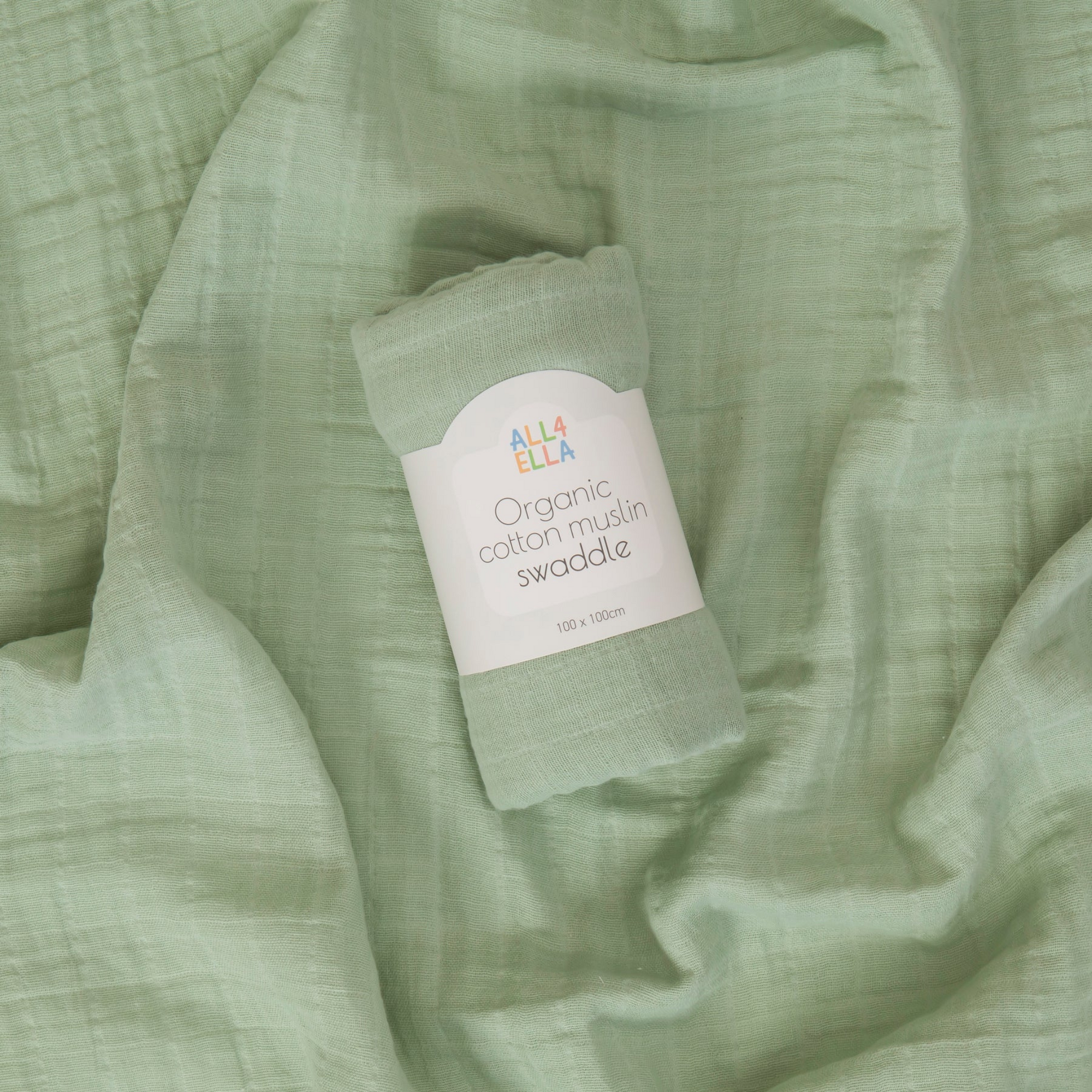 All 4 Ella Muslin Swaddle - Sage