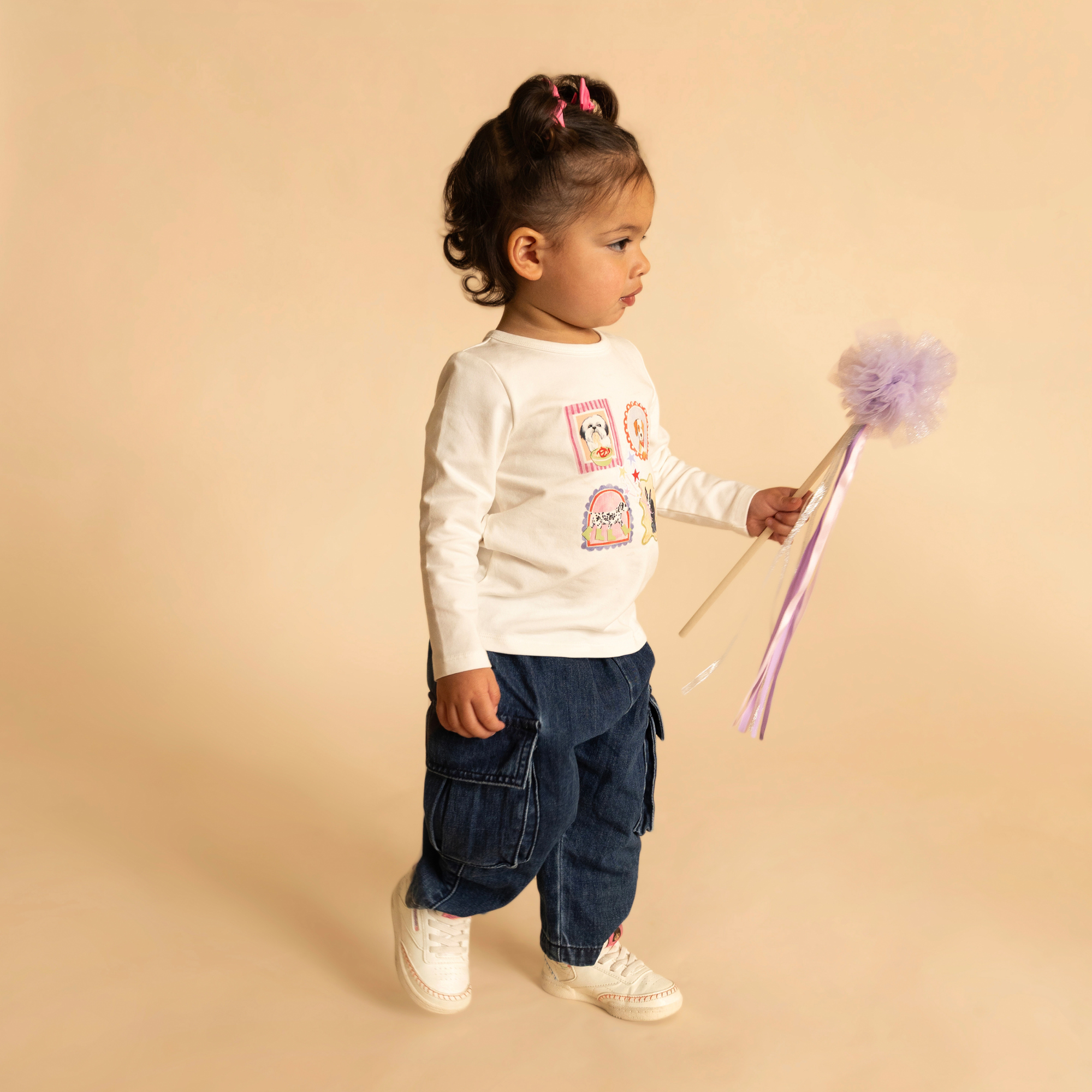 Fox &amp; Finch Winter Vacay Organic Long Sleeve Tee - Warm Cream