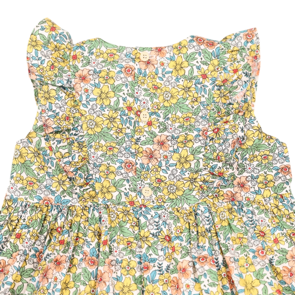 Bold Floral Dress Yellow Floral