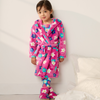 New Pre-Order Hatley Daisy Fuzzy Fleece Robe - Phlox Pink