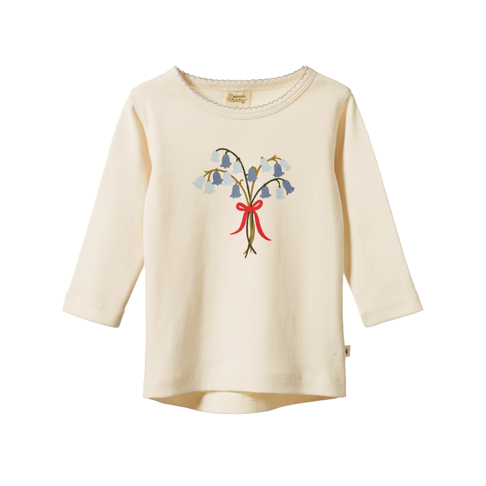 Nature Baby Long Sleeve Cloud Tee - Bluebelle Natural Print
