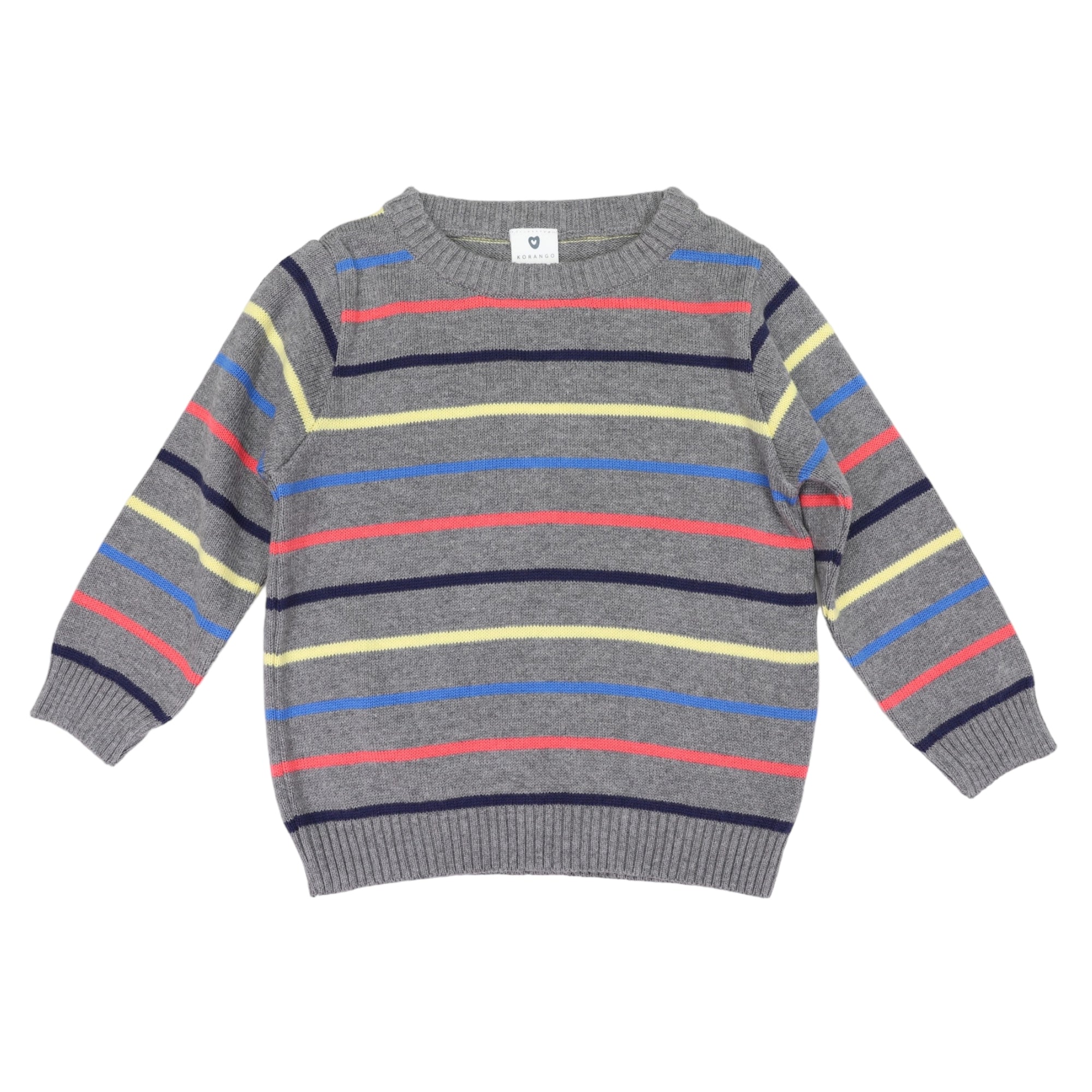 Korango Stripe Knit Sweater - Charcoal