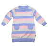 Korango Striped Cotton Knit A-line Dress - Blue/Pink/Grey