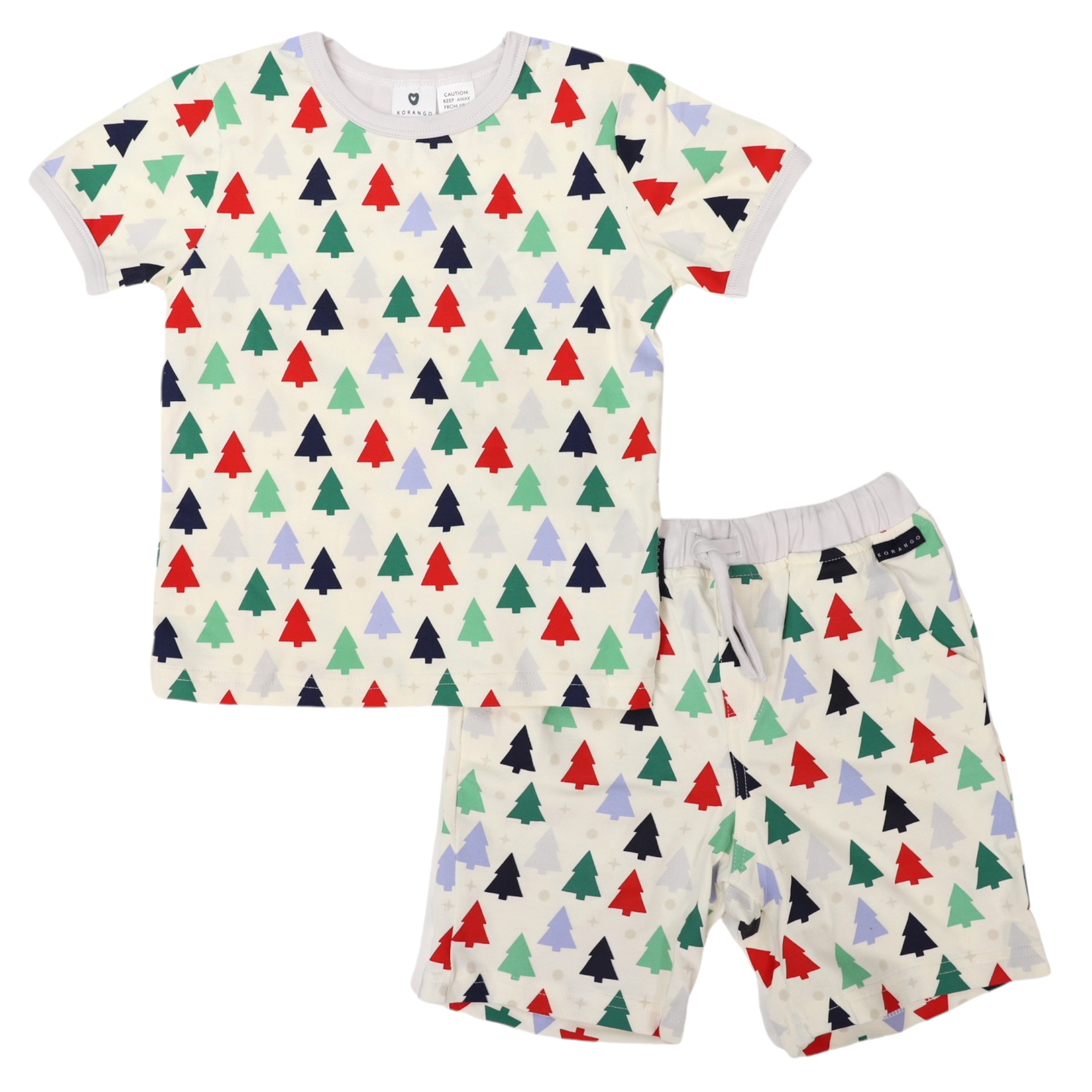 Korango Cotton PJs Xmas Tree Print - Cloud