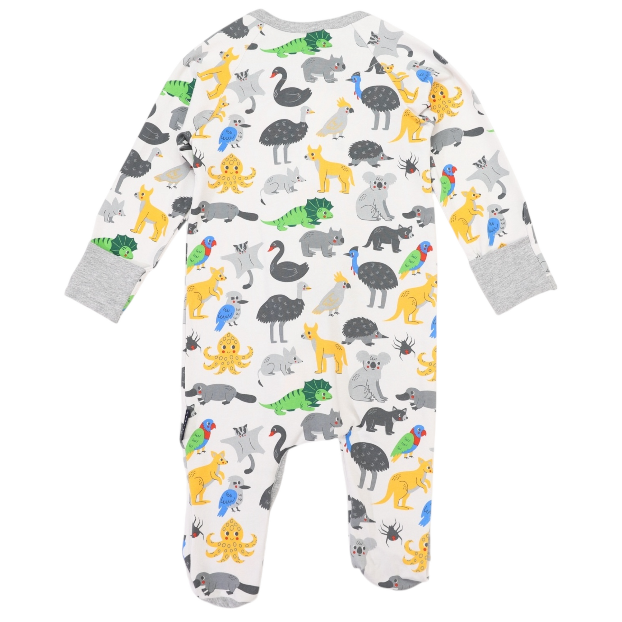 Korango Australian Animal Zip Onesie - Grey