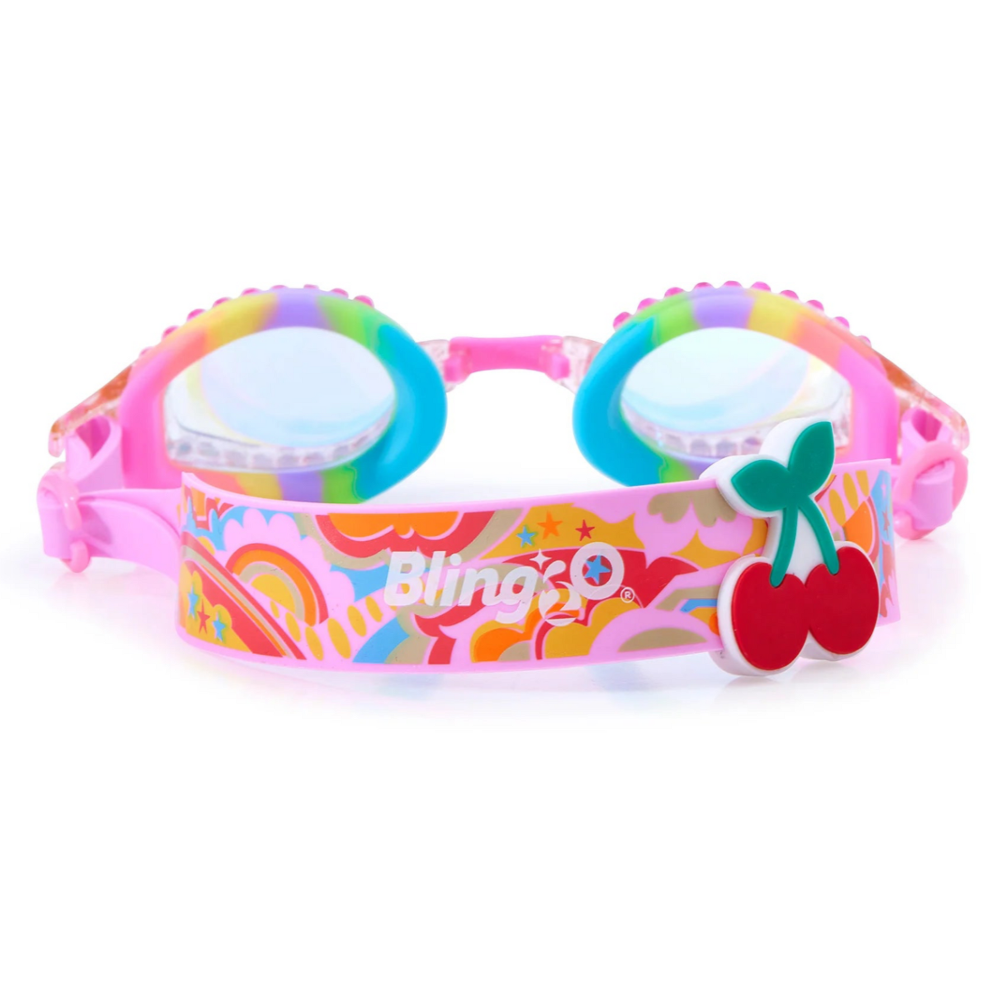 Rainbow Swirl Glitter Swim Goggles - Bling2o
