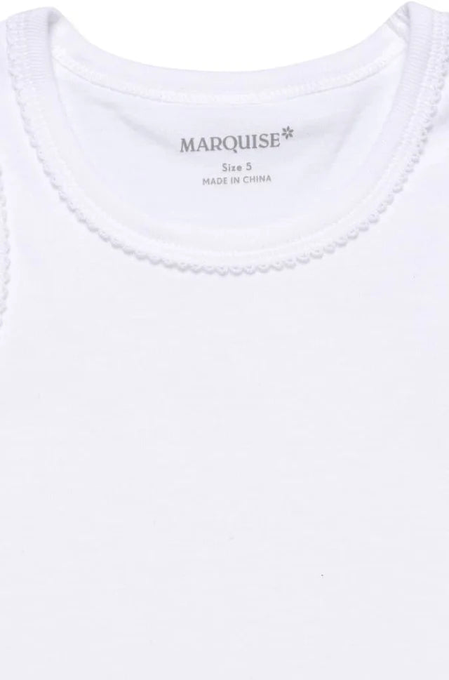 Marquise 2pack Singlets White Scallop binding