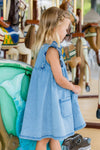 Milky Denim Frill Dress