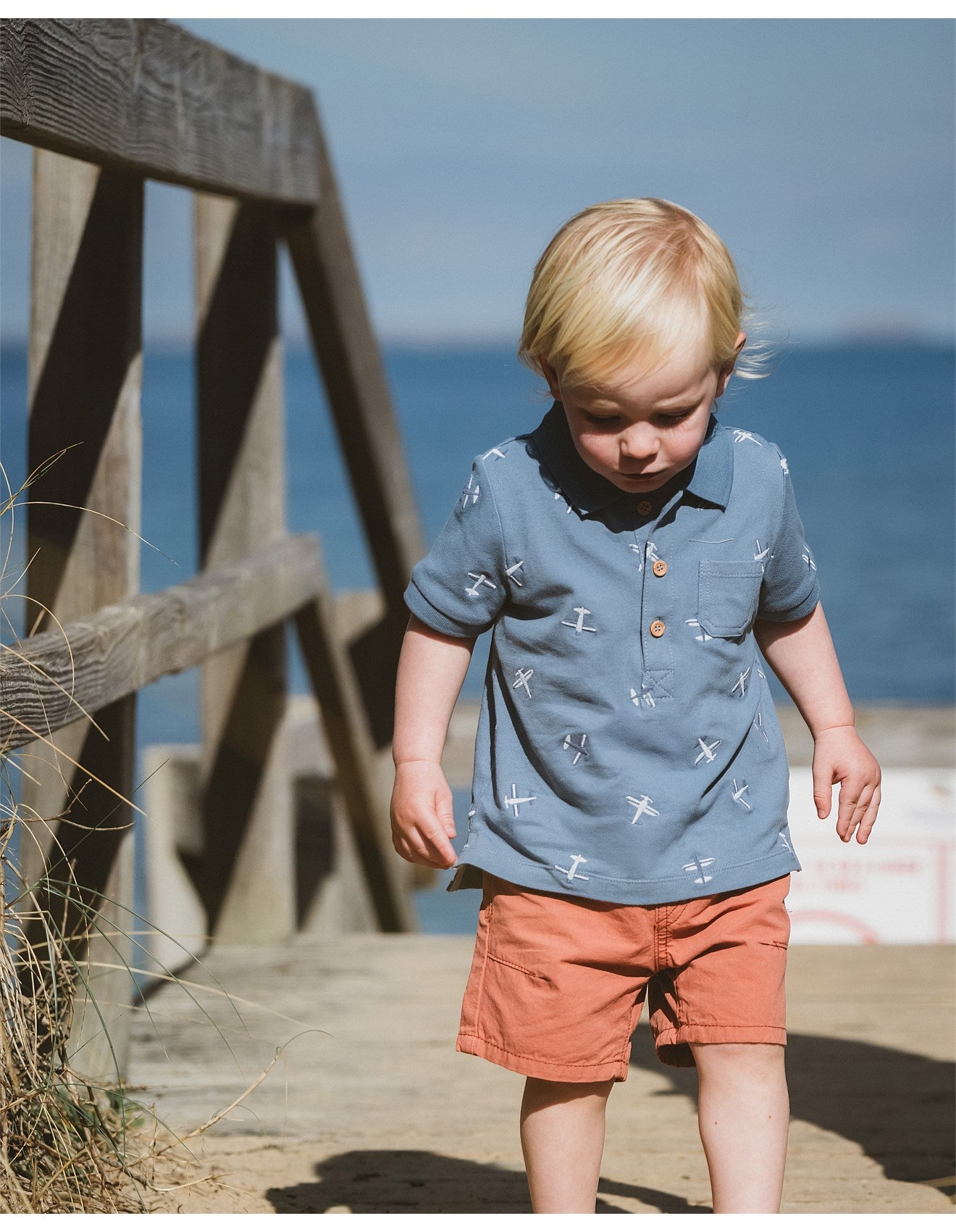 Bebe Harlan Airplane Embroidered Polo