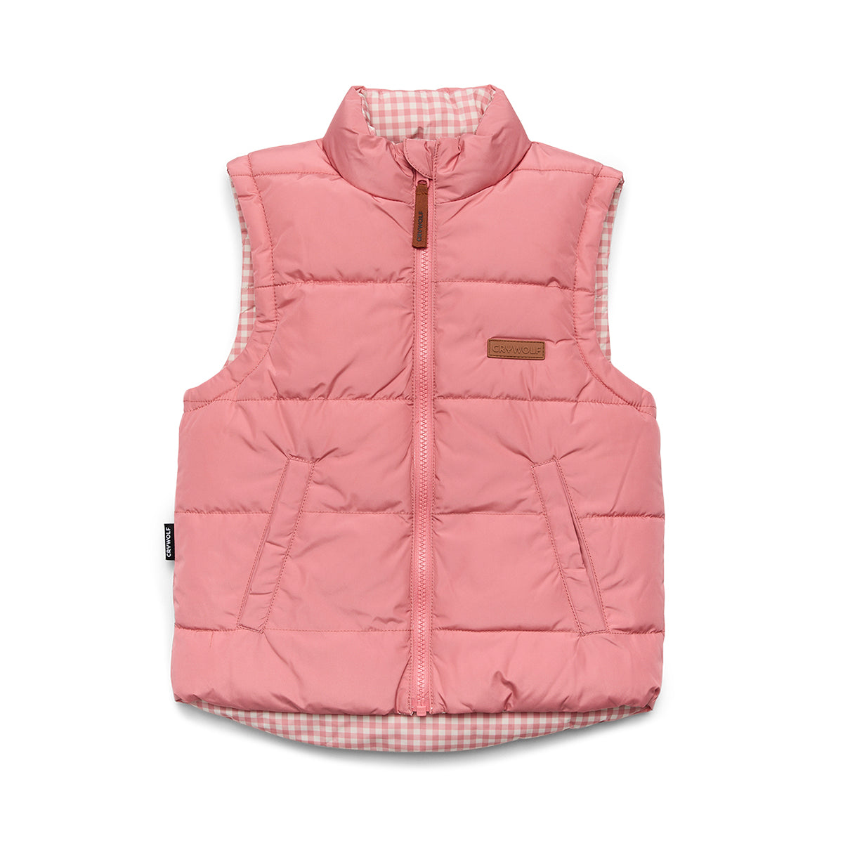 Crywolf Reversible Eco-vest - Rose Gingham