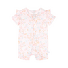 Fox &amp; Finch Candy Blossom  Print SS Zip Romper