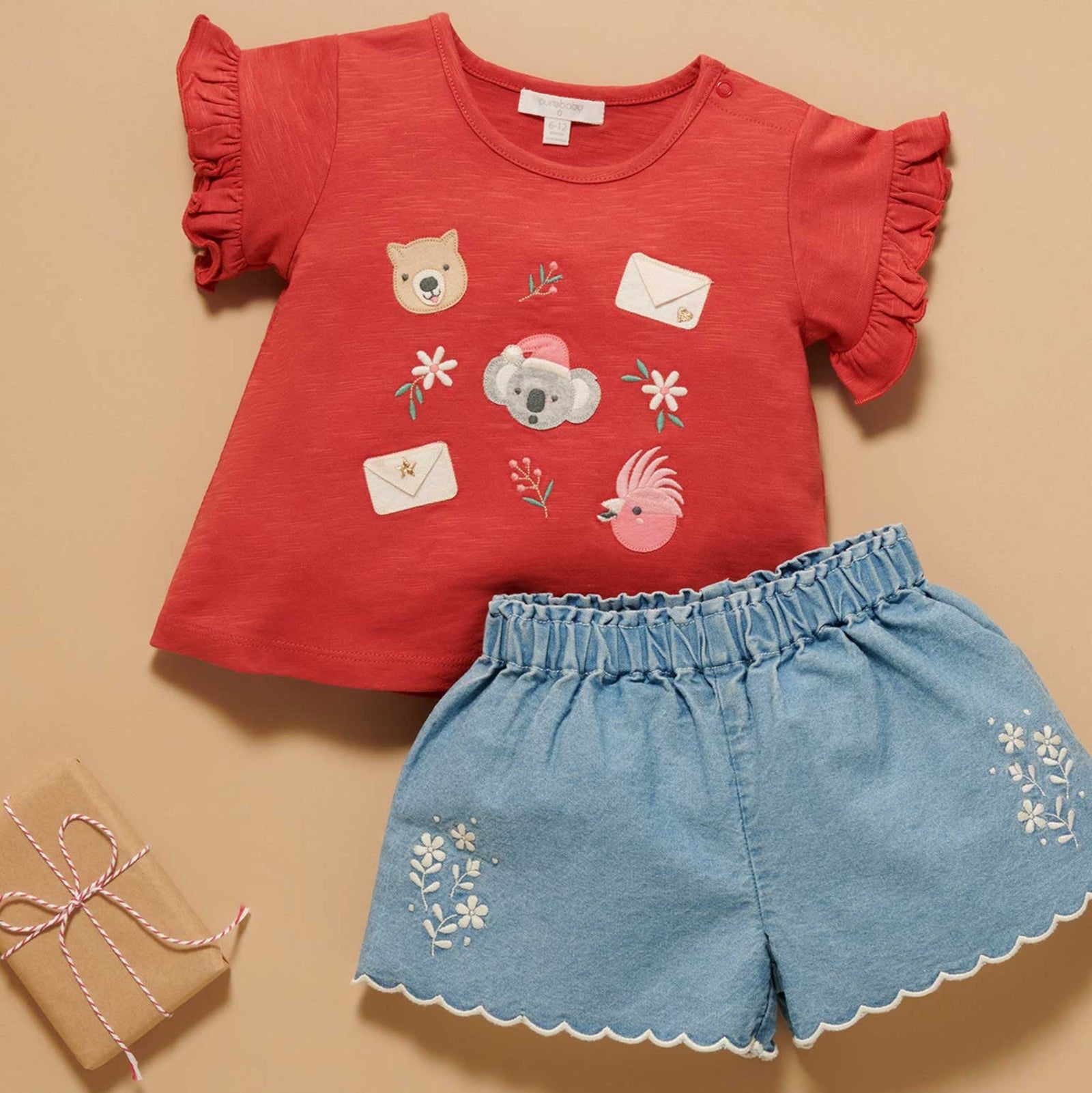 Purebaby Christmas Wishes Tee