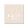Baby Shower Hearts Mini Card (Beige)