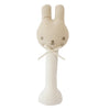Alimrose Linen Bunny Stick Rattle -  Ivory