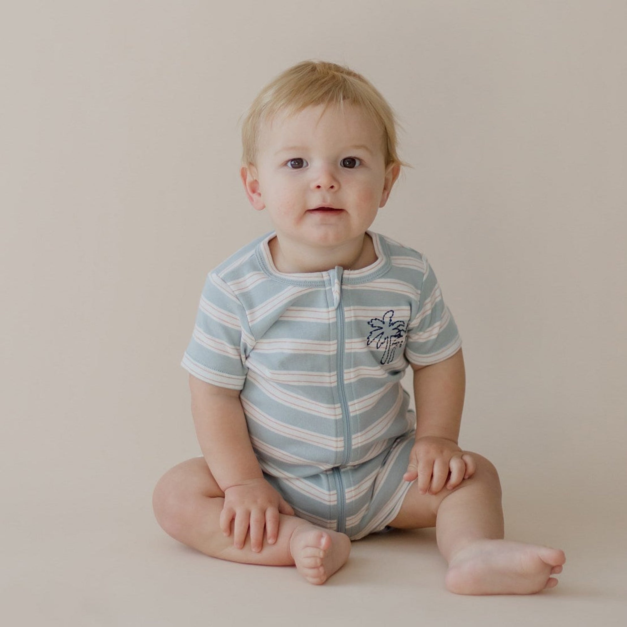 Marquise Endless Summer Striped Zip Romper