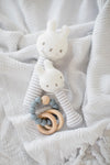 Alimrose Baby Bunny Stick Rattle - Grey