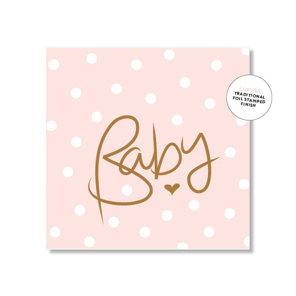 Polkadot Baby Pink Mini Card