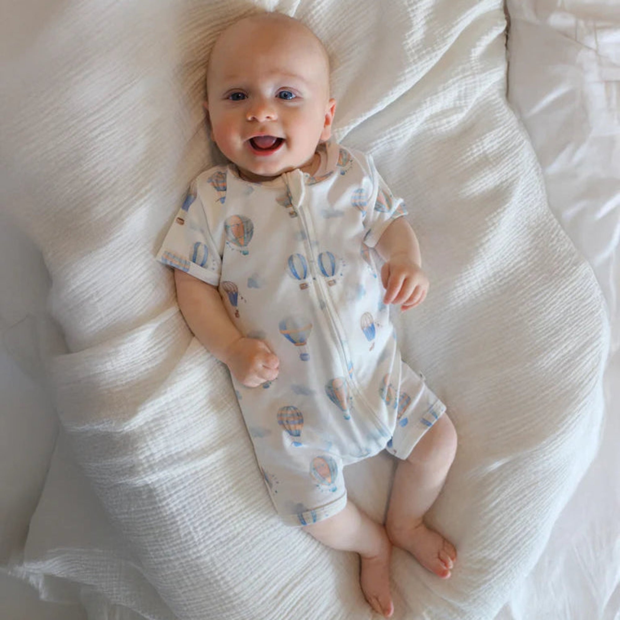 Bebe Skyhigh Short Sleeve Organic Zipsuit