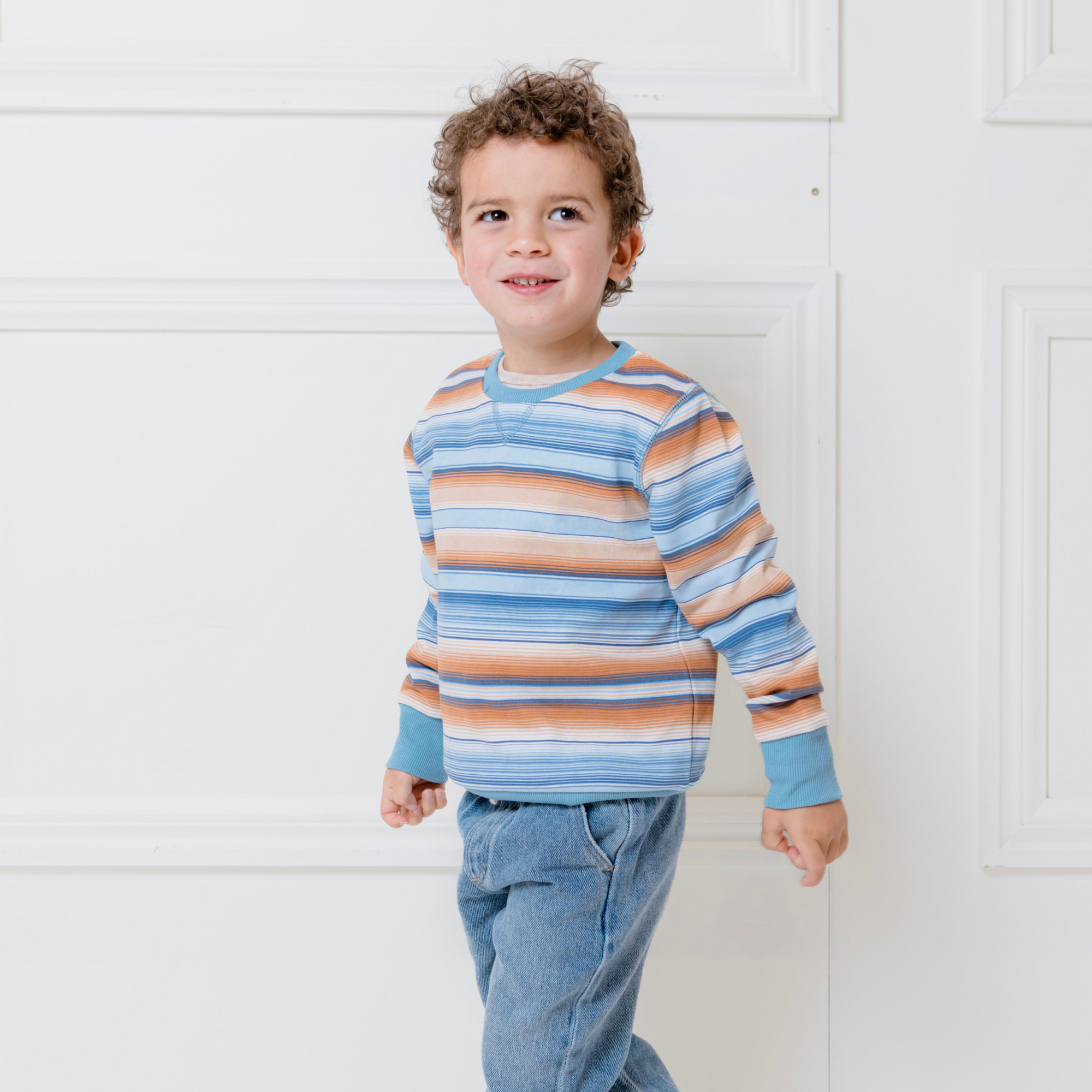 Milky Ombre Stripe Fleece Sweat